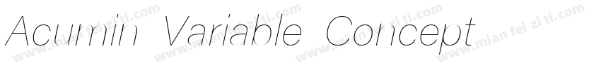 Acumin Variable Concept这个字体可以商用吗字体转换